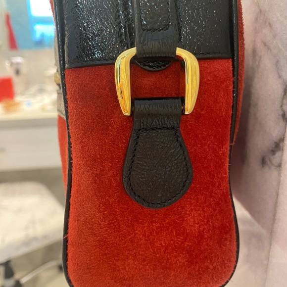 Gucci Red Suede Ophidia shoulder bag - Picture 9 of 16